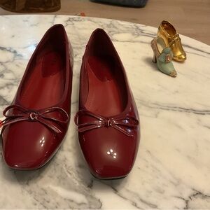 Cider Red Patent Leather Flats